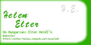 helen elter business card